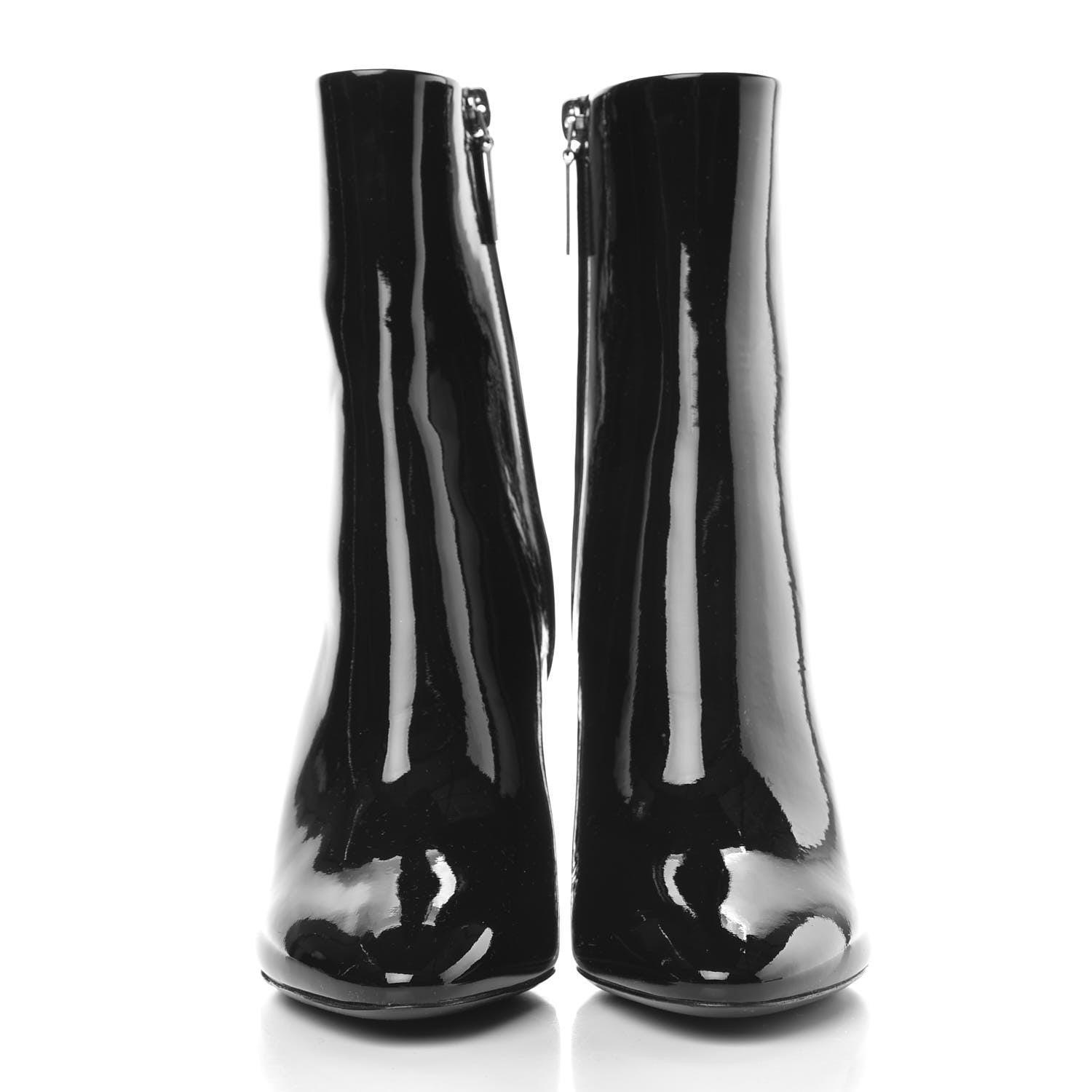 Saint Laurent Patent Ankle Boots 37 Black 2 of 9