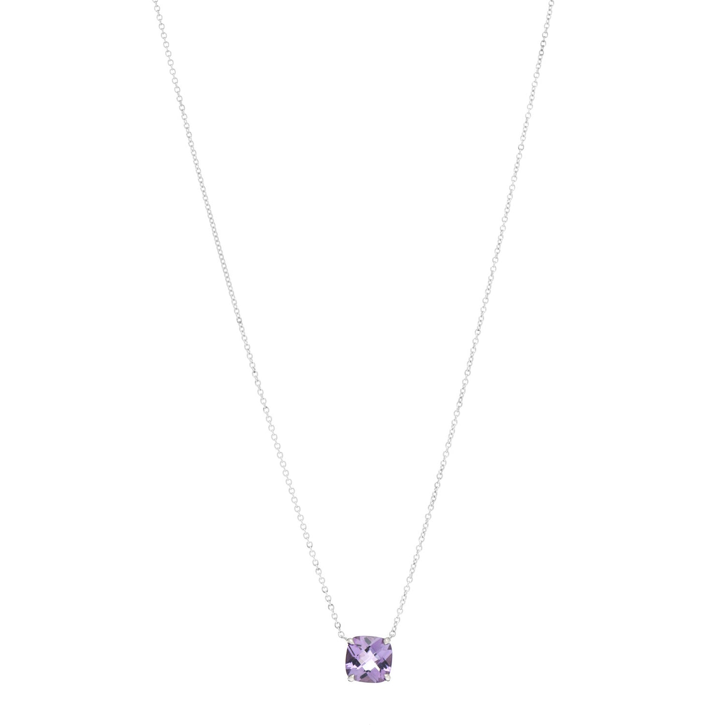 Sterling Silver Amethyst Sparklers Pendant Necklace