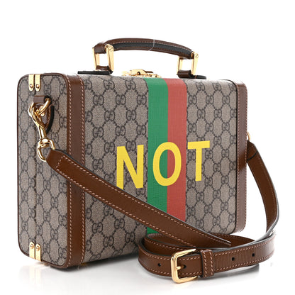 Gucci GG Supreme Monogram Azalea Calfskin Fake/Not Retro Interlocking G Beauty Case Beige Ebony Brown Sugar 3 of 10
