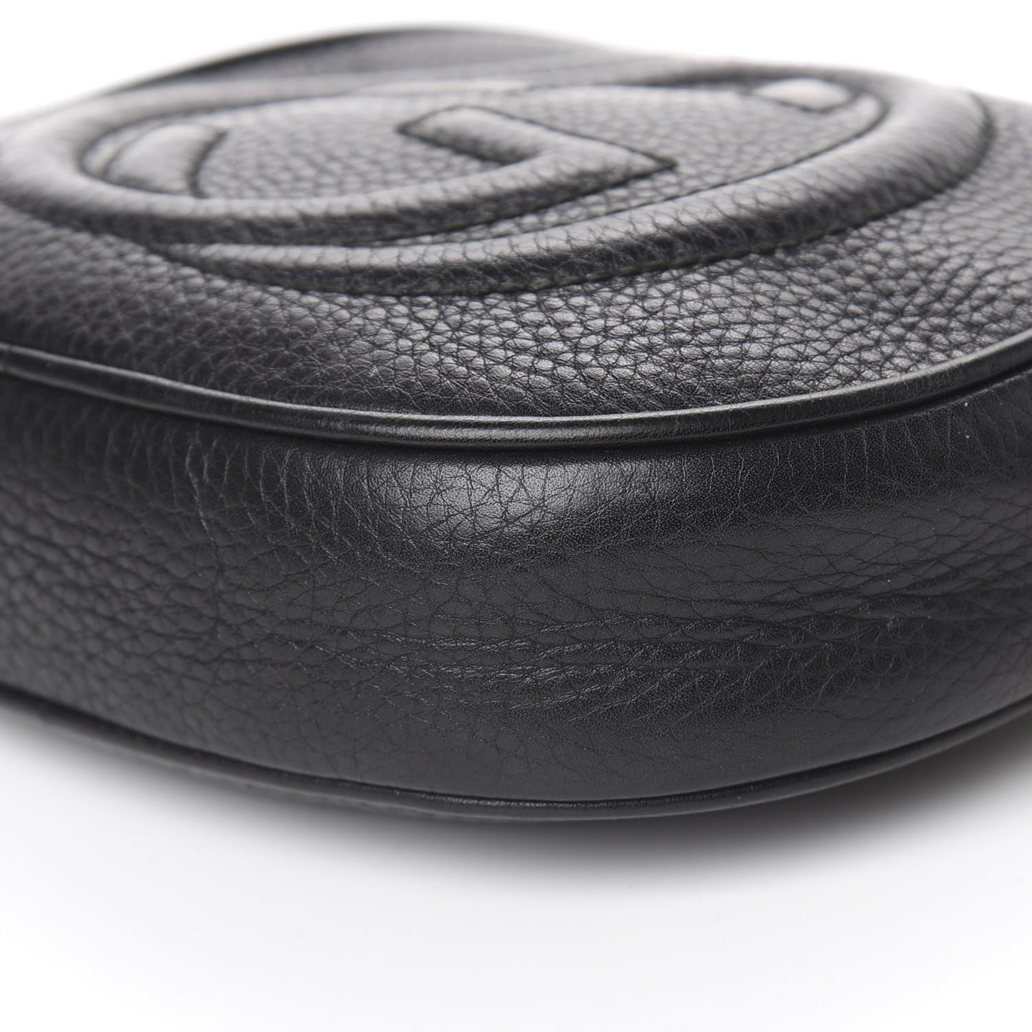 Pebbled Calfskin Mini Soho Chain Bag Black