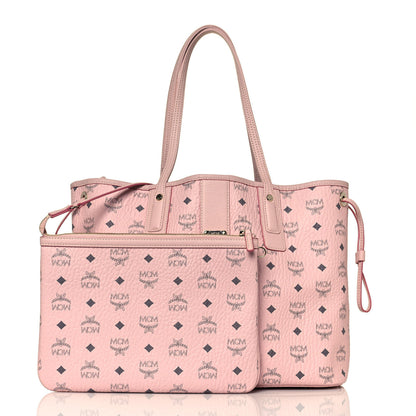 MCM Visetos Medium Liz Reversible Shopper Tote Soft Pink 3 of 19