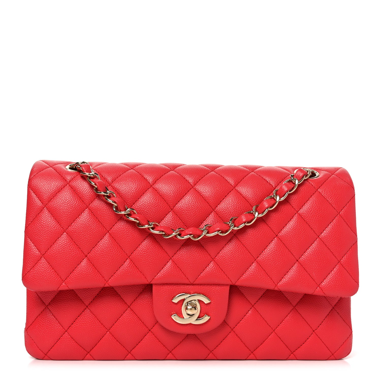 Chanel Caviar Quilted Medium Double Flap Red 1 of 11