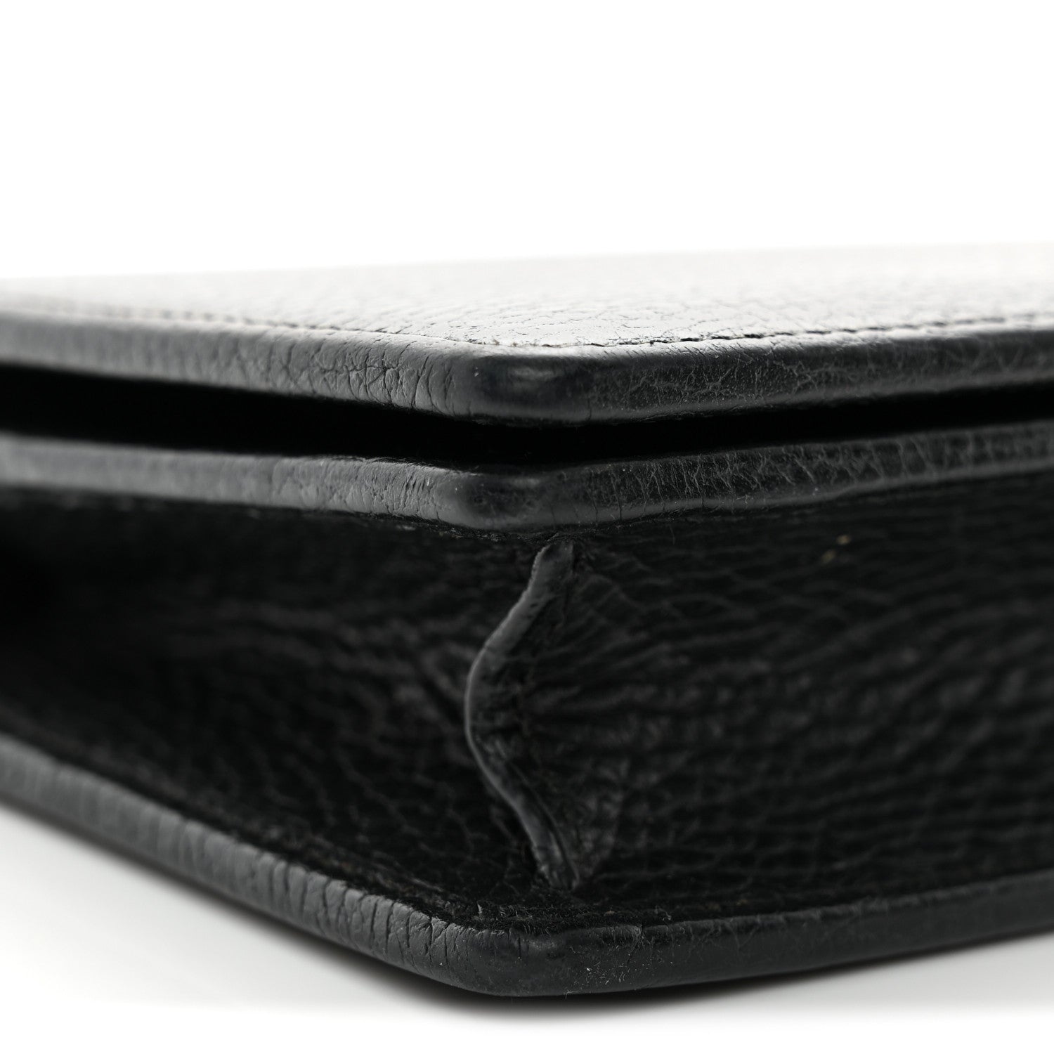 Gucci Calfskin Mini GG Marmont Chain Wallet Black 7 of 13
