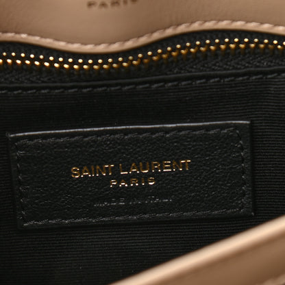 Saint Laurent Calfskin Y Quilted Monogram Toy Loulou Crossbody Bag Dark Beige 5 of 8