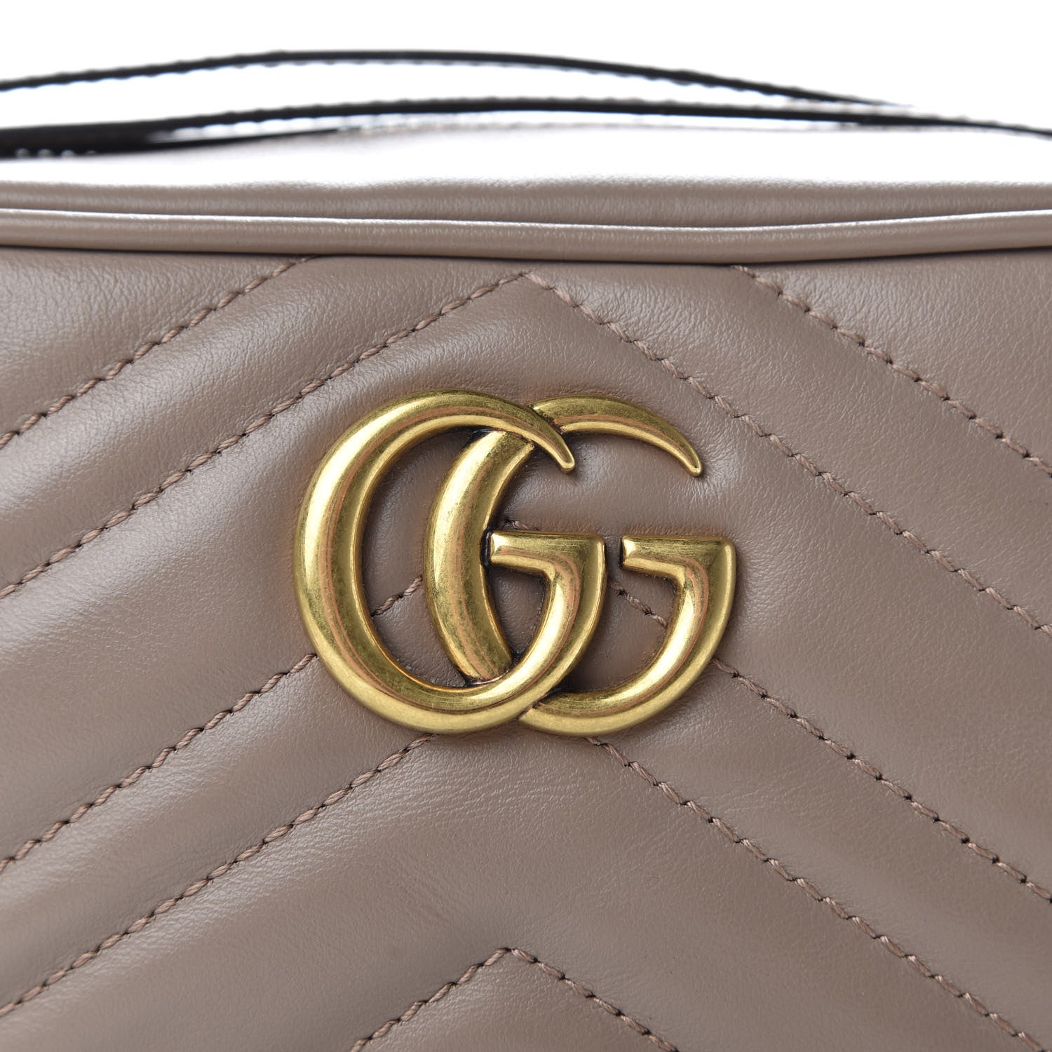 Gucci Calfskin Matelasse Mini GG Marmont Chain Shoulder Bag Porcelain Rose 10 of 10