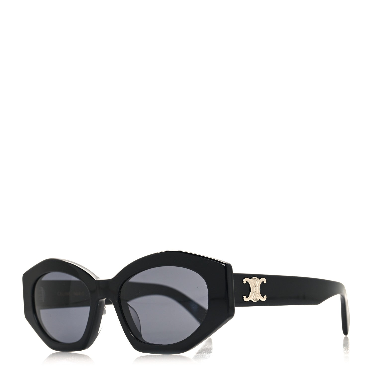 Celine Acetate Triomphe 01 Sunglasses CL 40238U Black 1 of 7