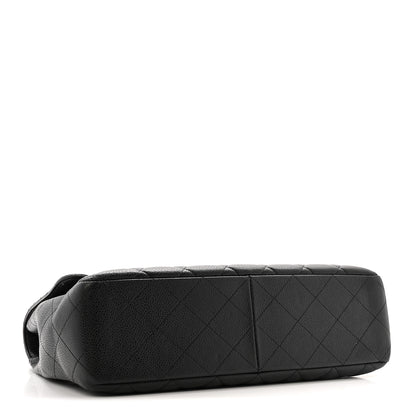 Chanel Caviar Quilted Jumbo Single Flap Black 4 of 12