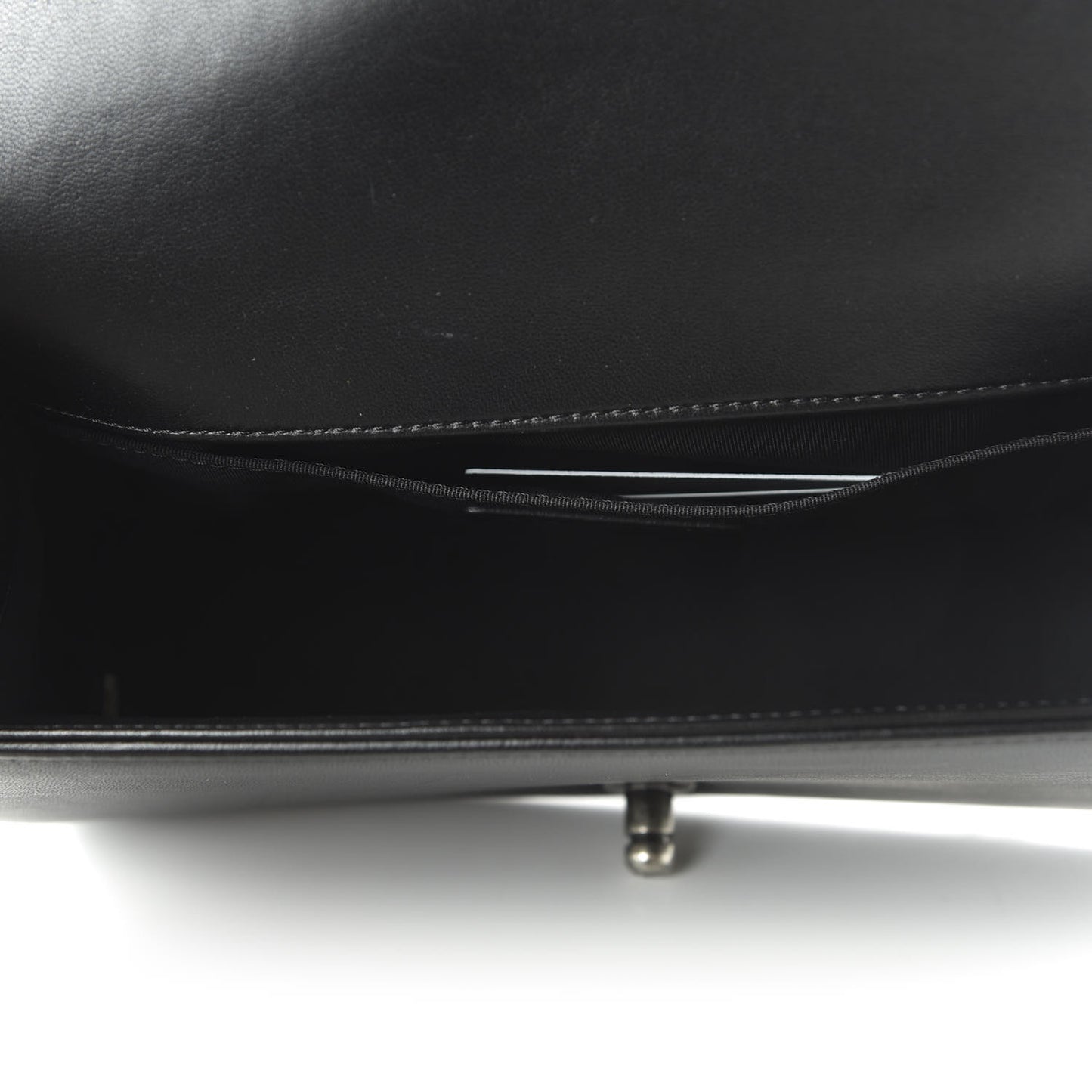 Lambskin Quilted Medium Boy Flap Black