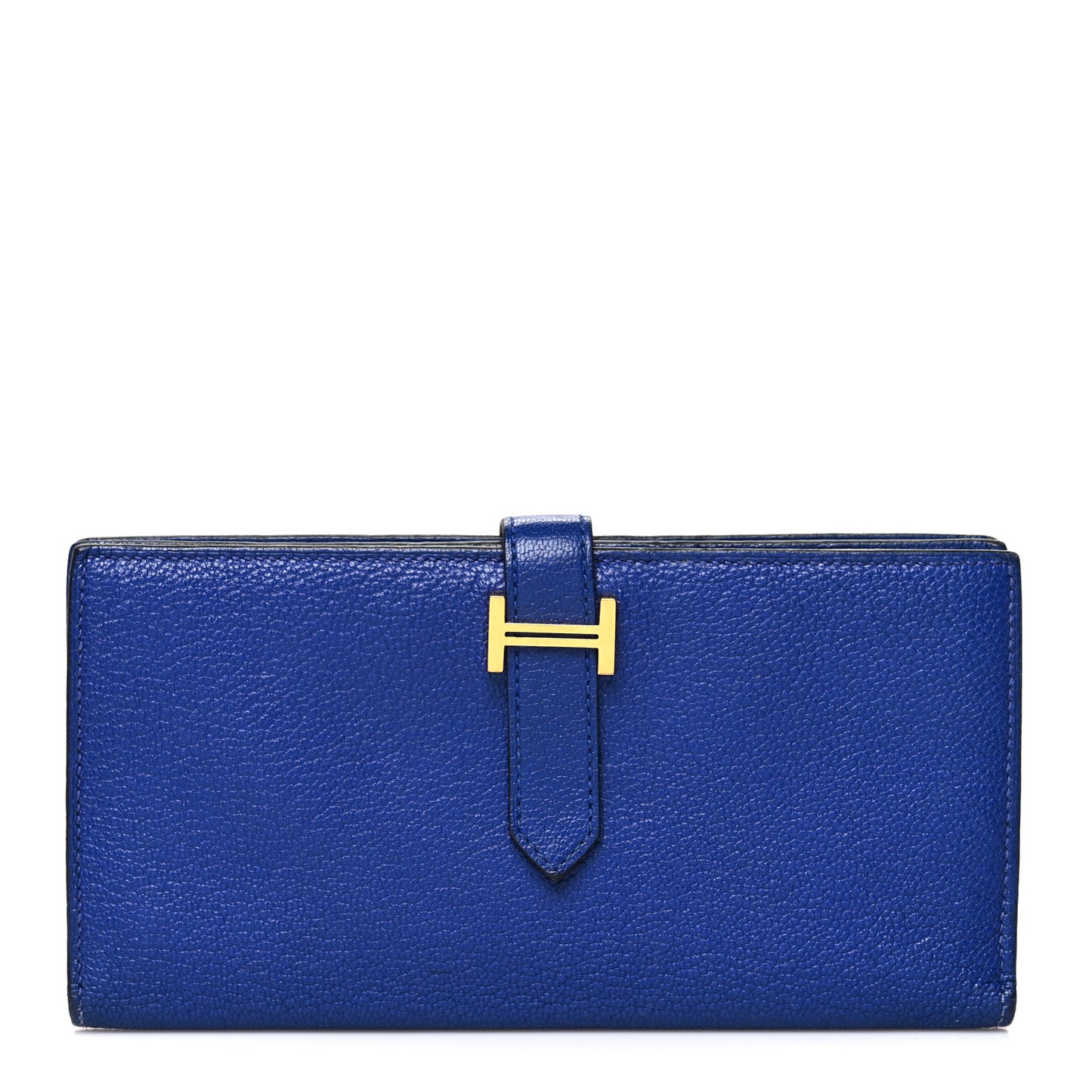 Chevre Mysore Bearn Gusset Wallet Bleu Electrique