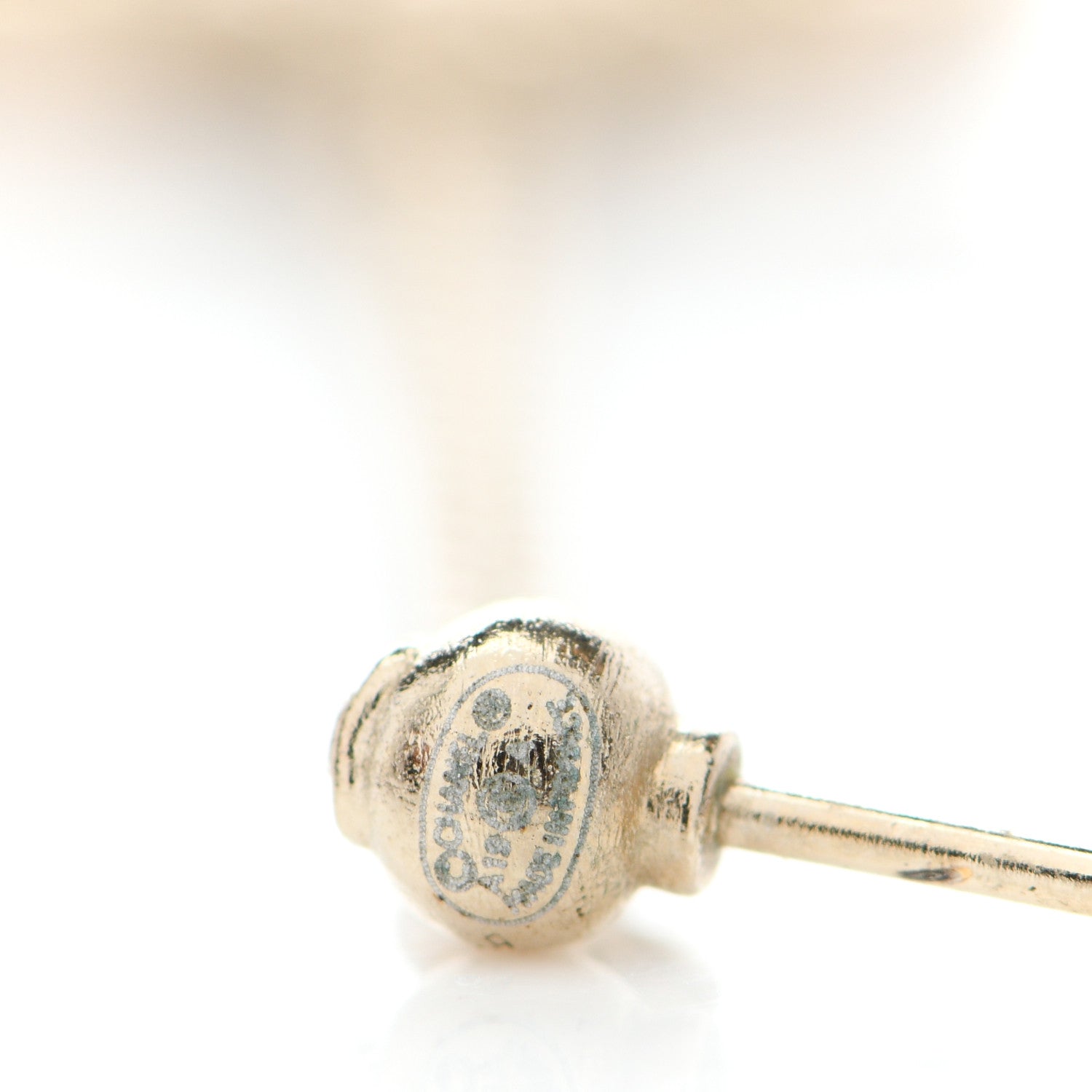 Chanel Crystal CC Drop Earrings Pink Grey Gold 4 of 4