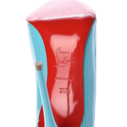 Christian Louboutin Patent Pigalle Follies 100 Pumps 35.5 Pacific 6 of 10