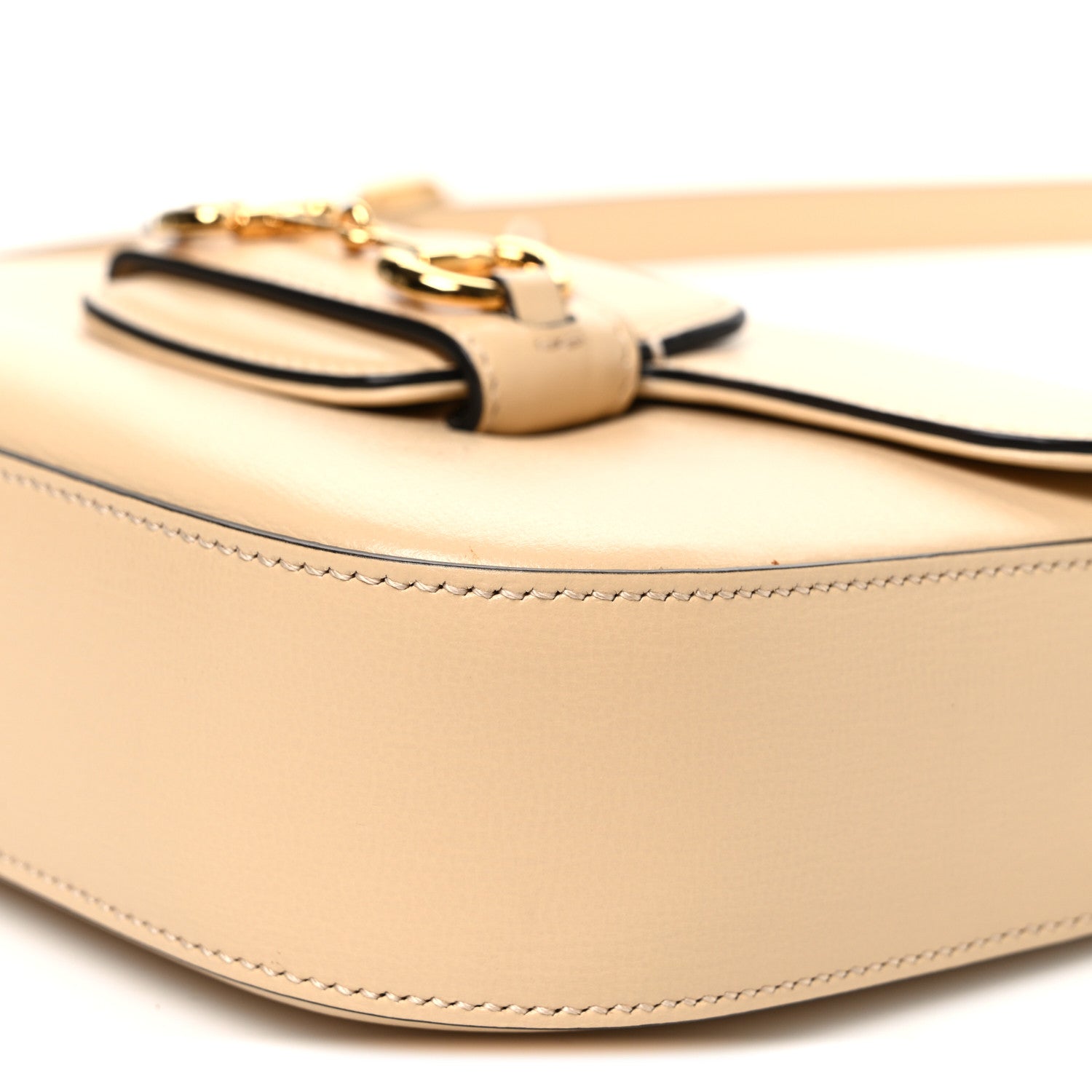 Gucci Azalea Calfskin Web Mini Horsebit 1955 Shoulder Bag Bubble Tea 10 of 10