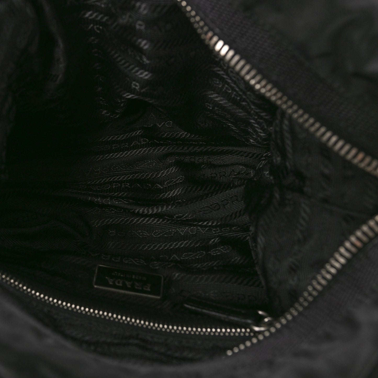 Tessuto Nylon Soft Calfskin Shopping Satchel Black