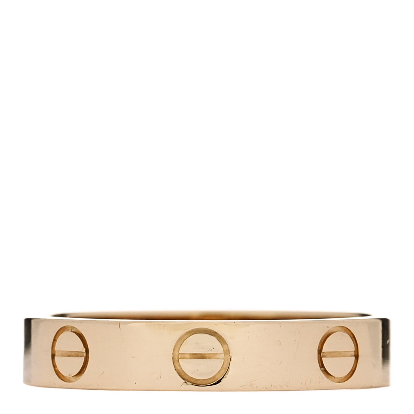 18K Yellow Gold 3.5mm LOVE Wedding Band Ring 54 6.75