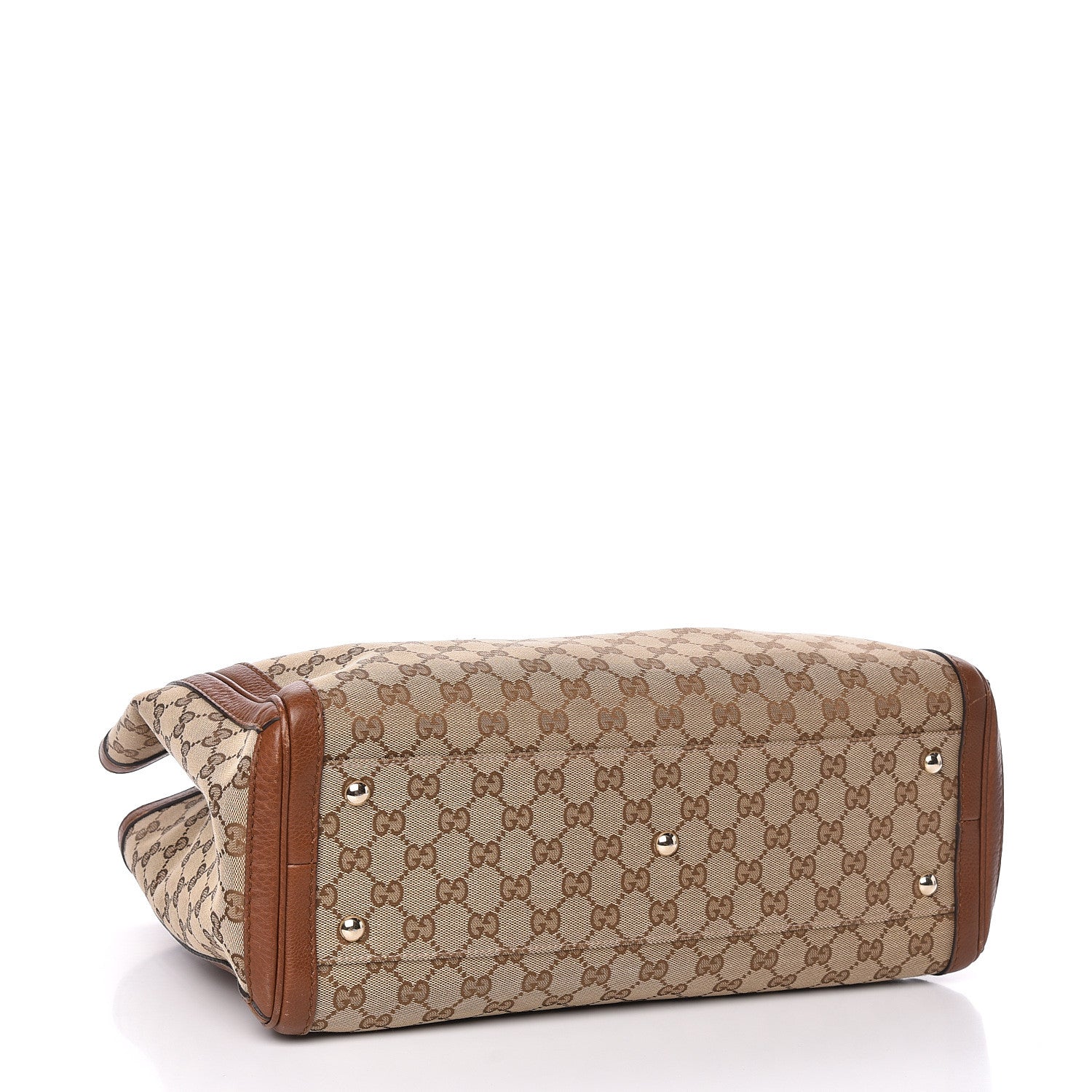 Gucci Monogram Cellarius Calfskin Medium Bella Tote Beige Ebony Cuir 4 of 14