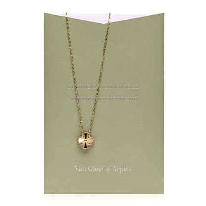 Van Cleef & Arpels 18K Yellow Gold Guilloche Vintage Alhambra Pendant Necklace 5 of 5