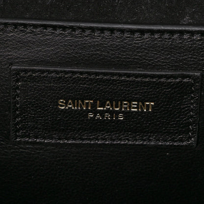 Saint Laurent Grain De Poudre Monogram Cassandre Clutch Black 6 of 9