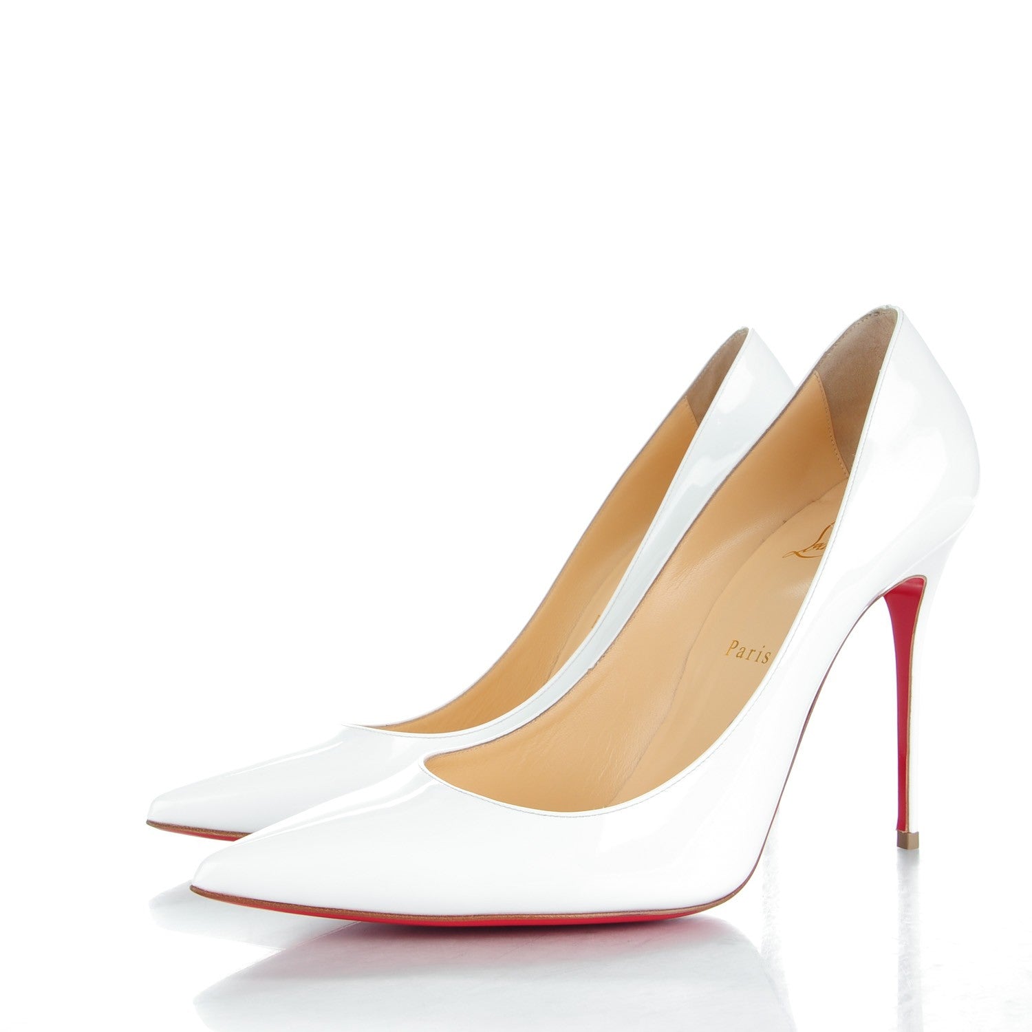 Christian Louboutin Patent Decollete 554 100 Pumps 42 White 3 of 8