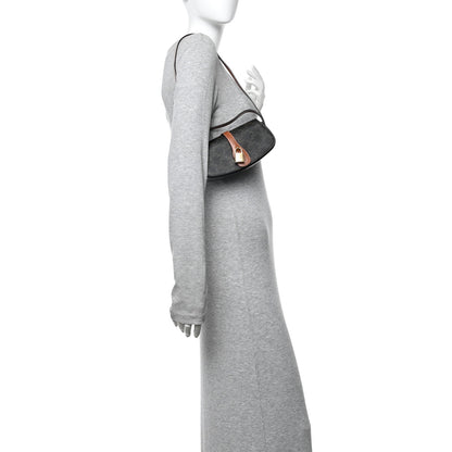 Celine Triomphe Canvas Calfskin Tabou Clutch on Strap Tan 2 of 9