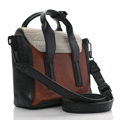 3.1 Phillip Lim Textured Calfskin Mini Colorblock Pashli Satchel Copper 2 of 8