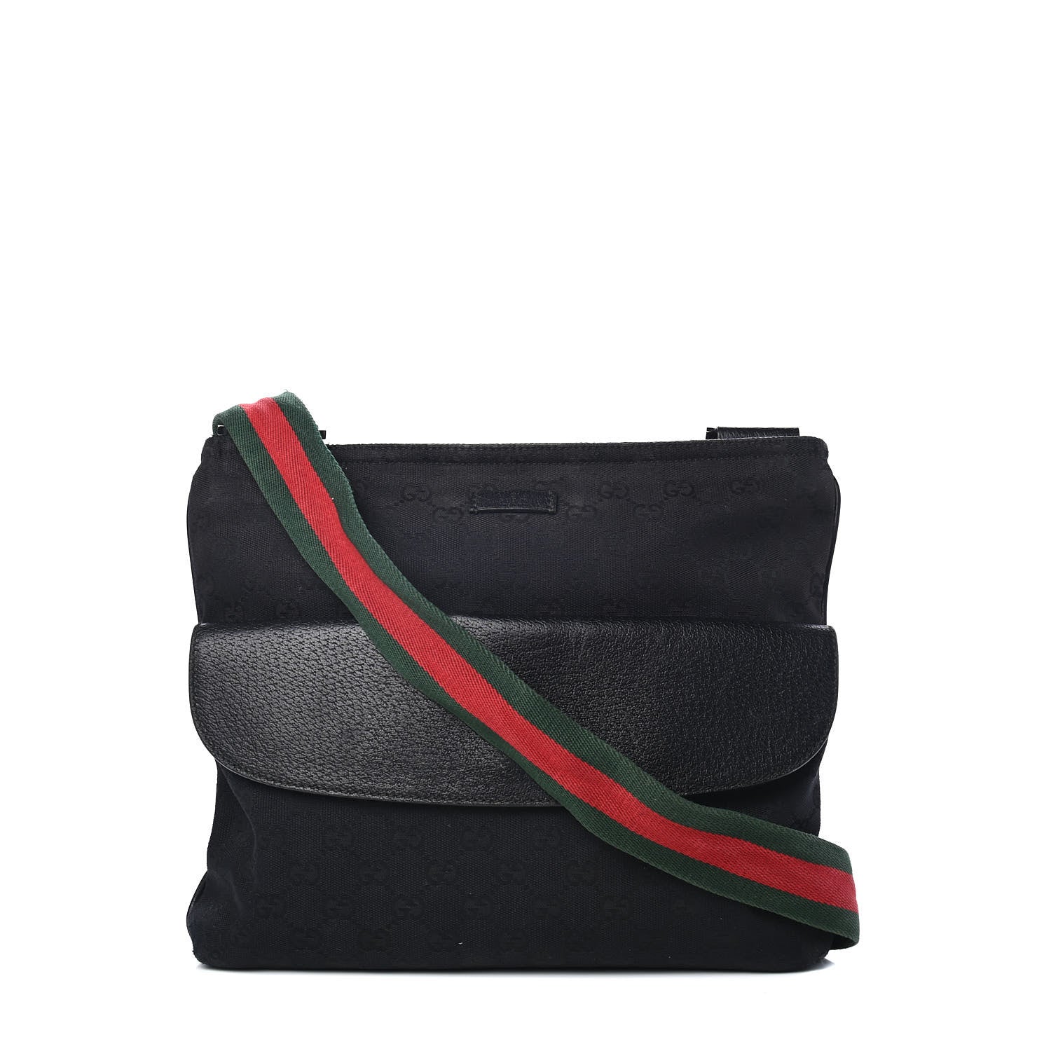 Gucci Monogram Signature Web Small Messenger Black 1 of 4