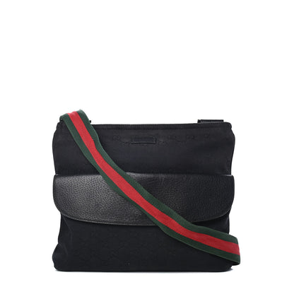 Gucci Monogram Signature Web Small Messenger Black 1 of 4