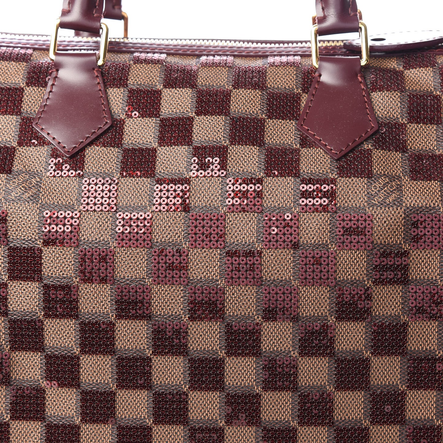 Damier Paillettes Speedy 30 Rouge