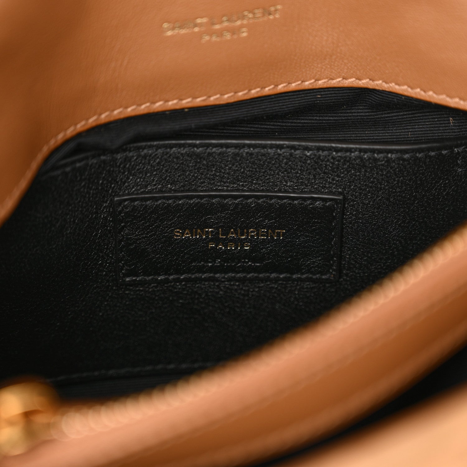 Saint Laurent Suede Matelasse Chevron Monogram Medium College Bag Cinnamon 6 of 11