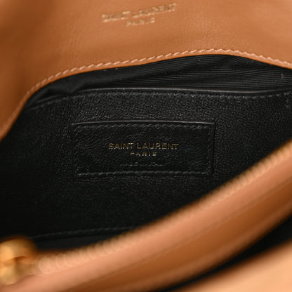 Saint Laurent Suede Matelasse Chevron Monogram Medium College Bag Cinnamon 6 of 11