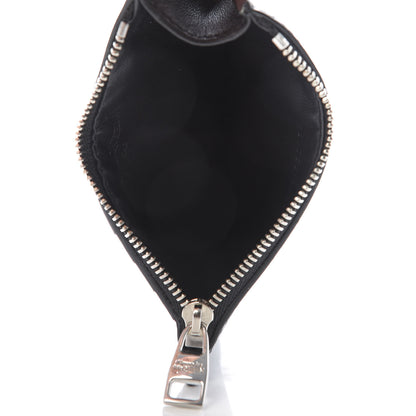 Alexander McQueen Calfskin Skull Rose 5 Fragments Zip Pouch Card Holder Black 5 of 7