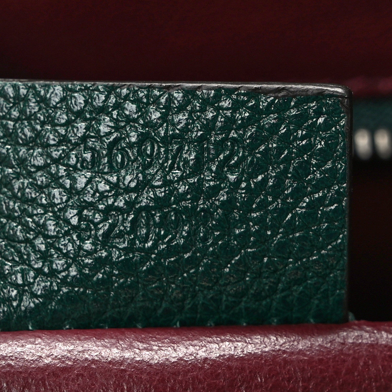 Gucci Grainy Calfskin Small Zumi Top Handle Bag Vintage Green 8 of 10