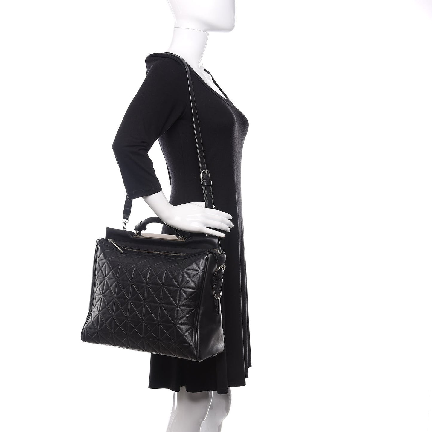 3.1 Calfskin Embossed Large Ryder Satchel Black