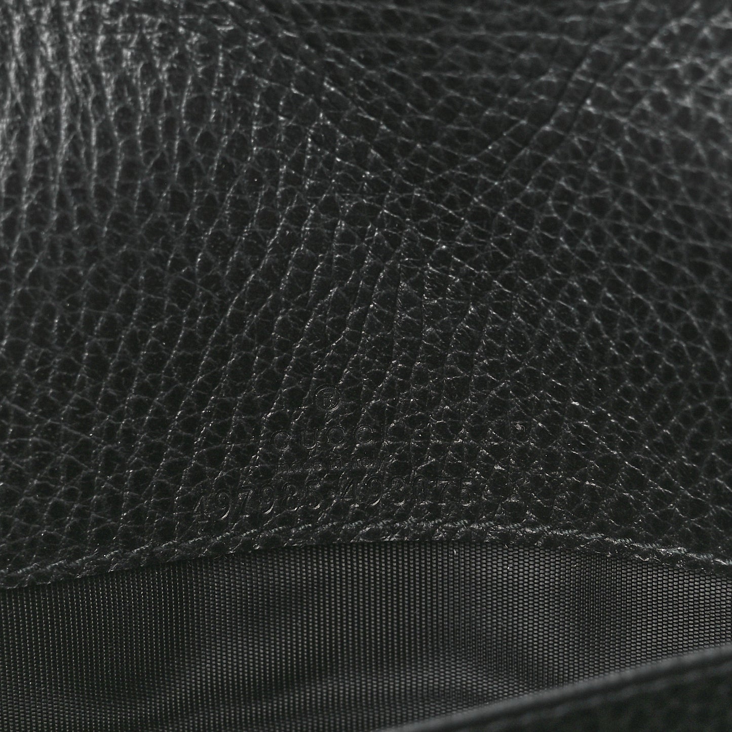 Calfskin Mini GG Marmont Chain Wallet Black