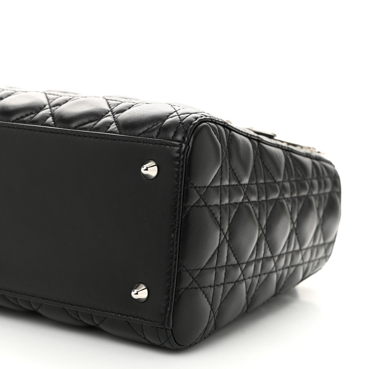 Christian Dior Lambskin Cannage Medium Lady Dior Black 10 of 10