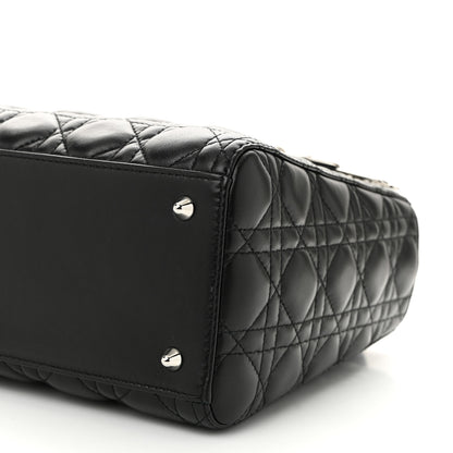 Christian Dior Lambskin Cannage Medium Lady Dior Black 10 of 10