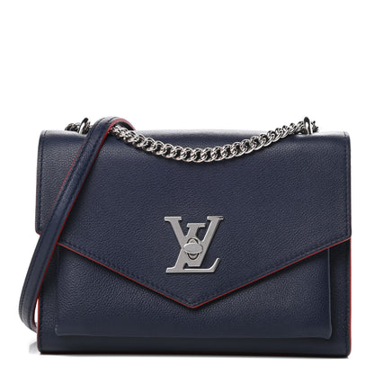 Louis Vuitton Soft Calfskin Mylockme Chain Bag BB Marine Rouge 1 of 11