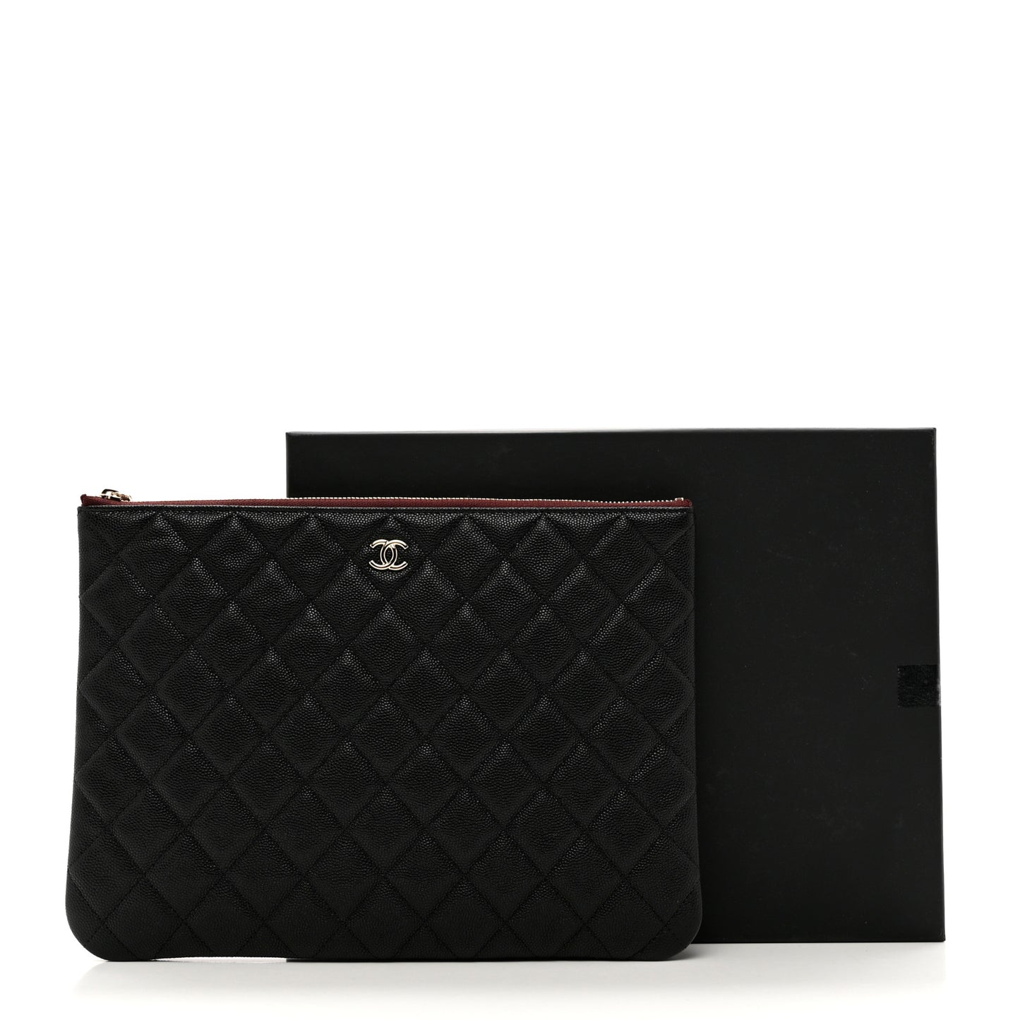 Caviar Quilted Medium Cosmetic Case Black