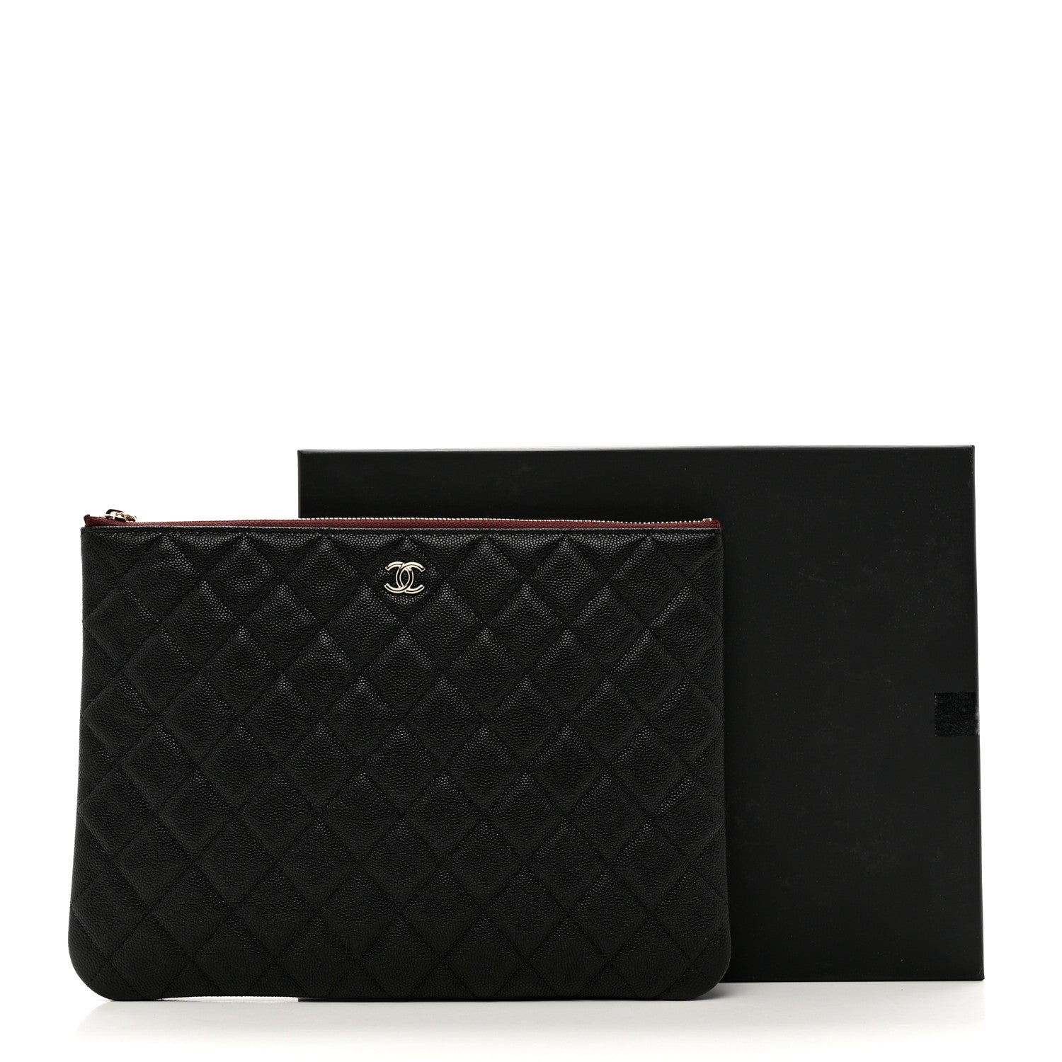 Chanel Caviar Quilted Medium Cosmetic Case Black 8 of 8
