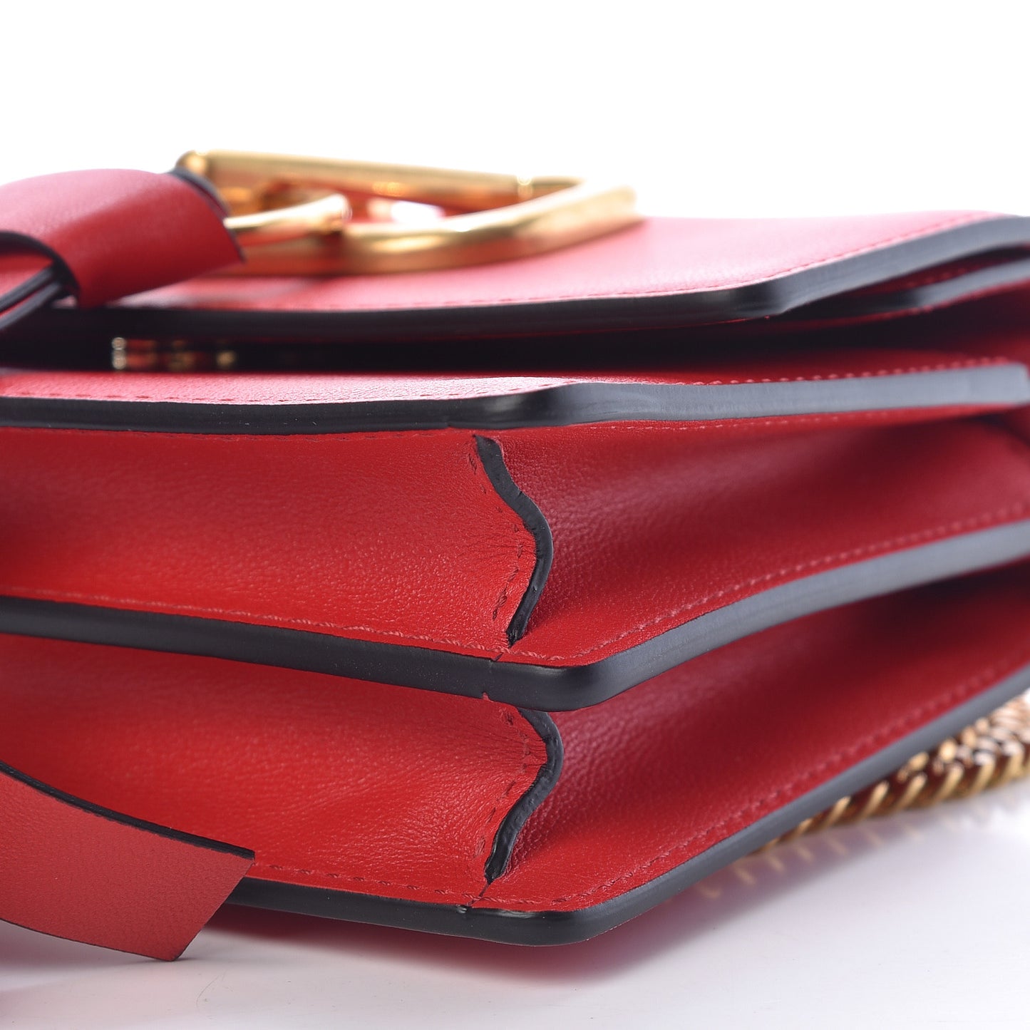Smooth Calfskin Mini Vring Crossbody Bag Rouge Pur