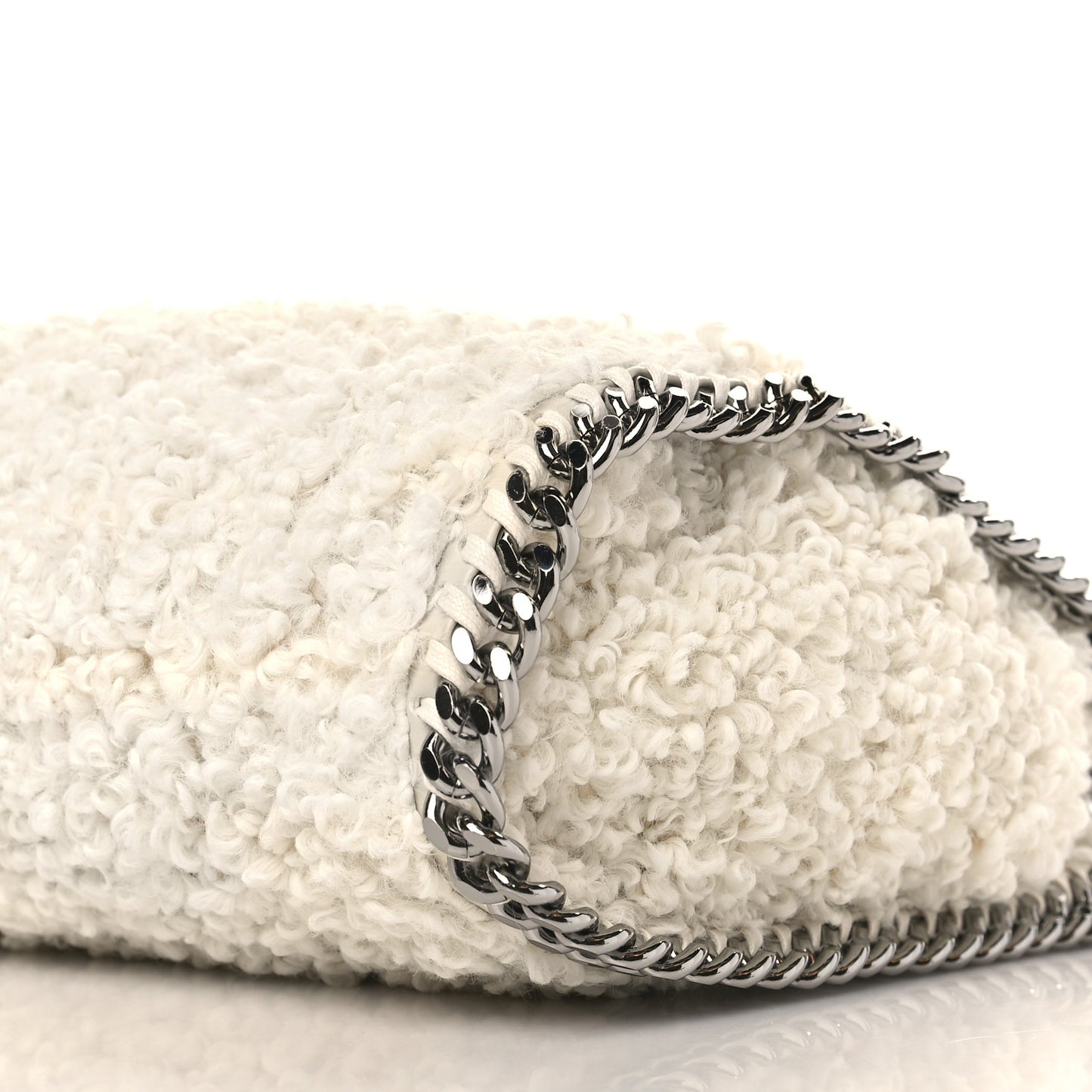 Eco Shearling Mini Falabella Tote Ivory