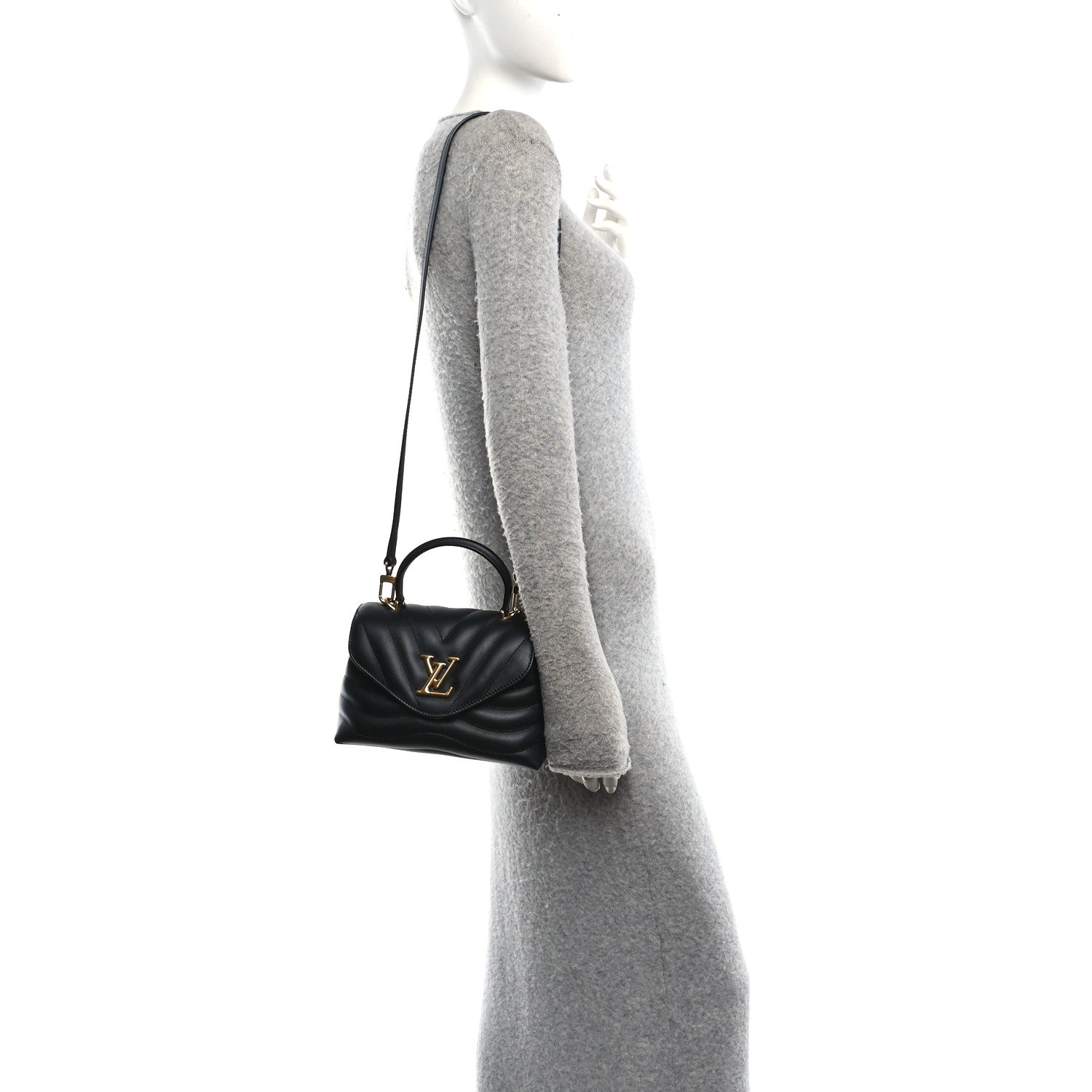 Louis Vuitton Calfskin Hold Me New Wave Black 2 of 9