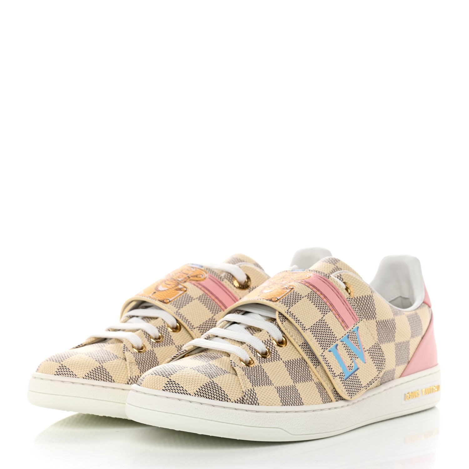 Louis Vuitton Damier Azur Summer Trunks Frontrow Sneaker 38 3 of 10