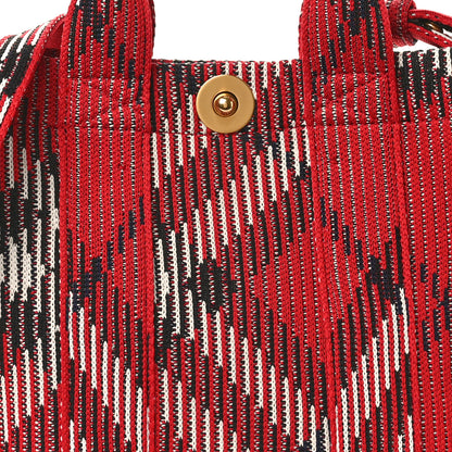 Burberry Knitted Check Mini Tote Scarlet 8 of 10