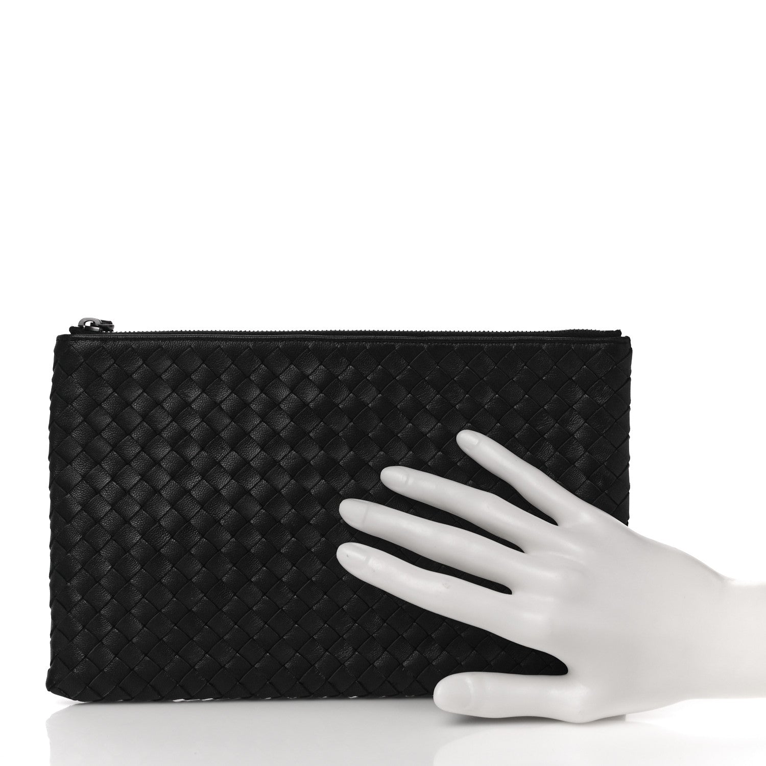 Bottega Veneta Nappa Intrecciato Medium Zip Pouch Black 2 of 8