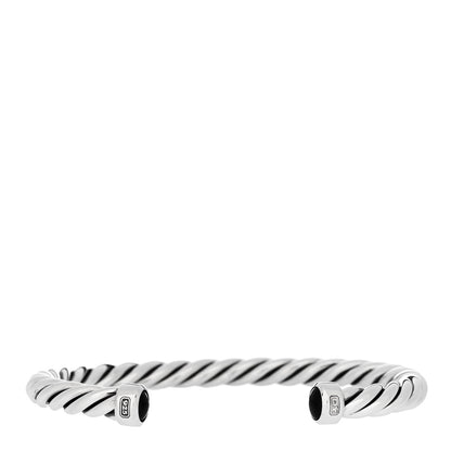 David Yurman Sterling Silver Onyx 6mm Cable Classic Cuff Bracelet 1 of 3