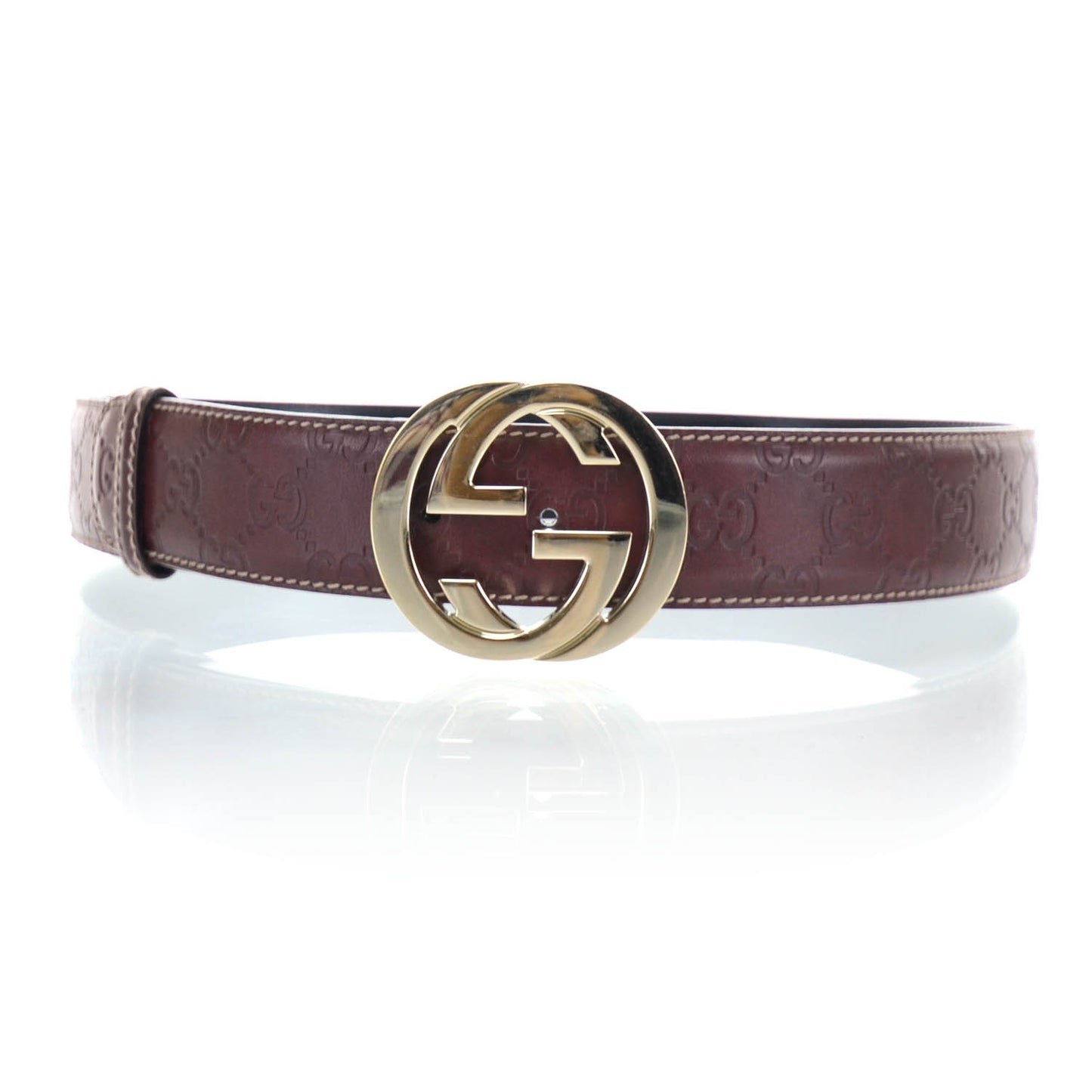 Guccissima GG Belt 85 34 Dark Red