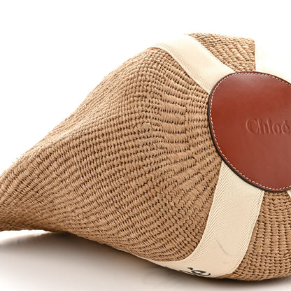 Chloe Raffia Large Woody Basket Bag White 10 of 11