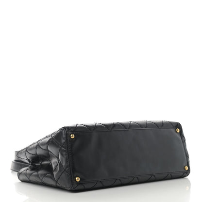 Chanel Calfskin Stitch Surpique Tote Black 4 of 22