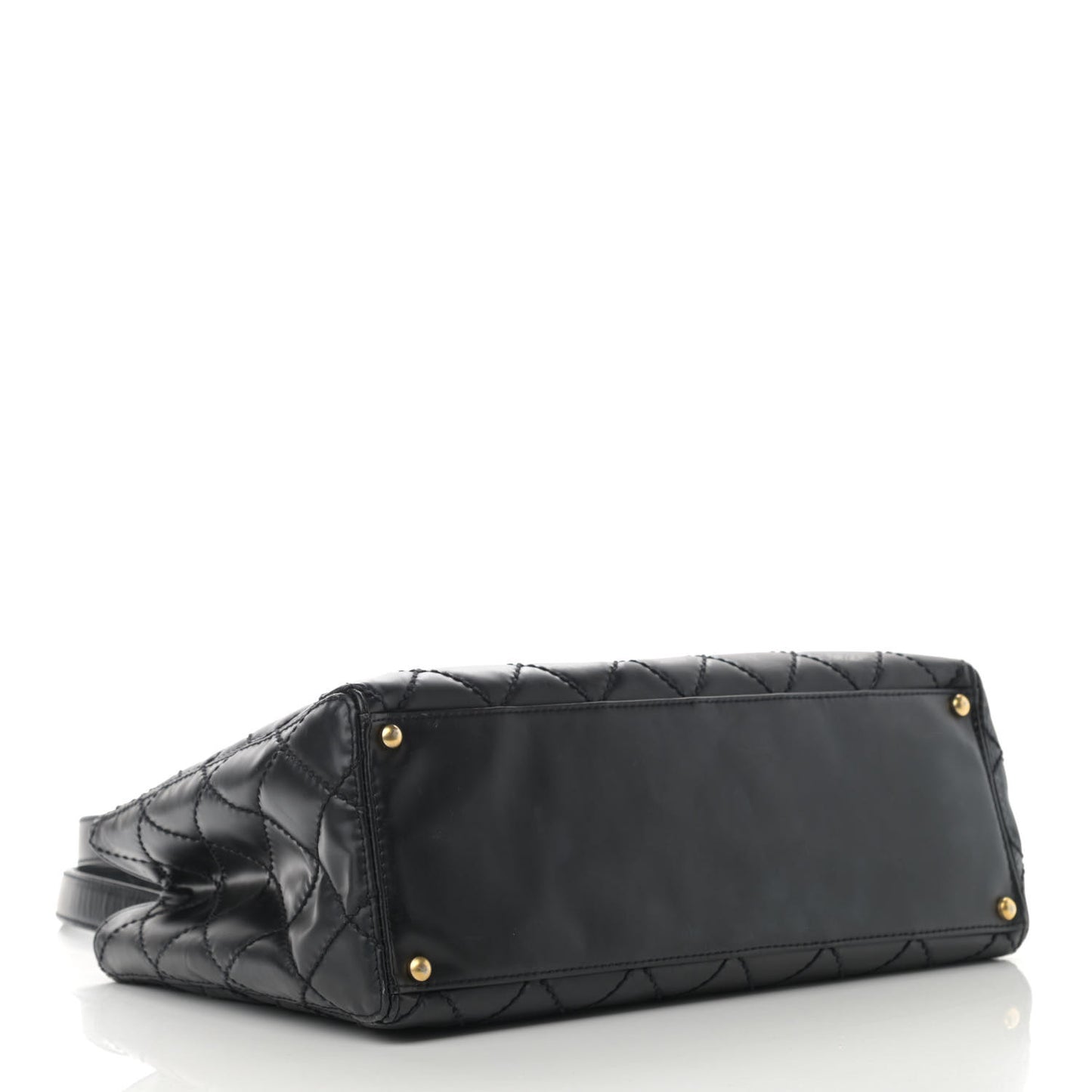 Calfskin Stitch Surpique Tote Black