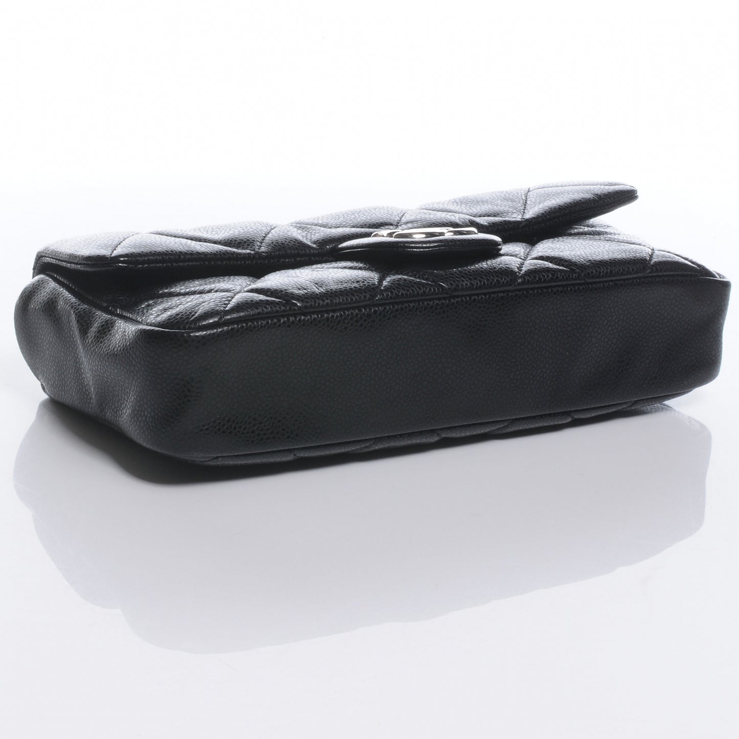 Glazed Caviar Medium Flap Black